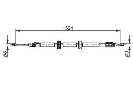Трос ручного гальма BOSCH 1 987 482 888