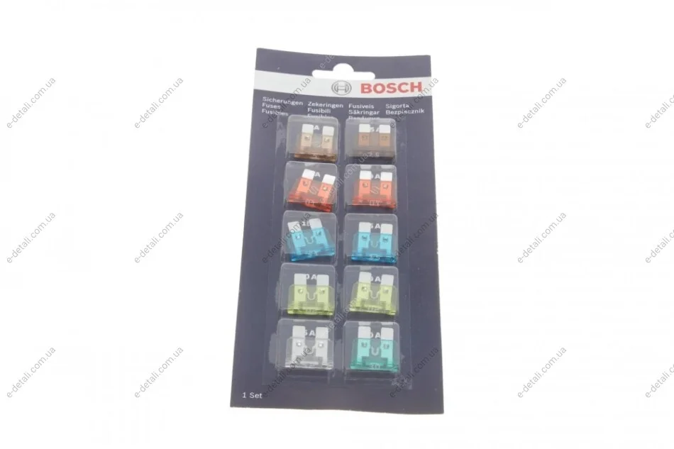 Комплект запобіжників (стандарт) (5A/7.5A/10A/15A/20A/25A/30A (10шт) BOSCH 1 987 529 037 (фото 1)