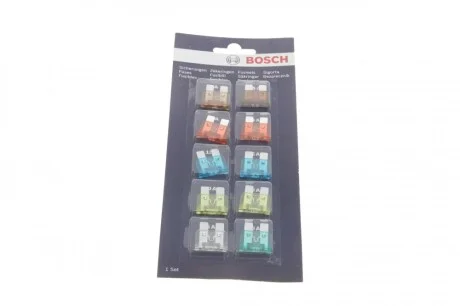 Комплект запобіжників (стандарт) (5A/7.5A/10A/15A/20A/25A/30A (10шт) BOSCH 1 987 529 037