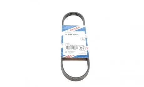 Ремень генератора Chevrolet Aveo/Daewoo Kalos 1.2 03- (4PK648) BOSCH 1 987 946 010
