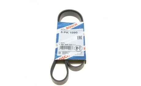 Ремень генератора Fiat Ducato 2.5D/TD/TDI 94-02/Toyota Rav4 2.0 97-00/Audi A4/A5 12-15 (5PK1090) BOSCH 1987946023