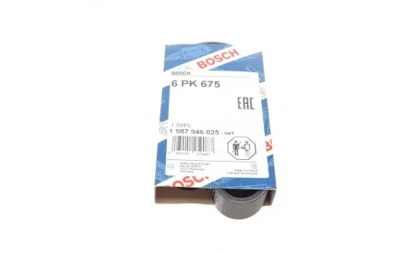 Ремінь генератора Nissan Micra 1.0-1.4i 16V 92-03 (6PK675) BOSCH 1 987 946 025