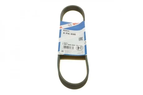 Ремень генератора Citroen Jumper/Fiat Ducato/Peugeot Boxer 2.0 94- (6PK698) BOSCH 1987946034