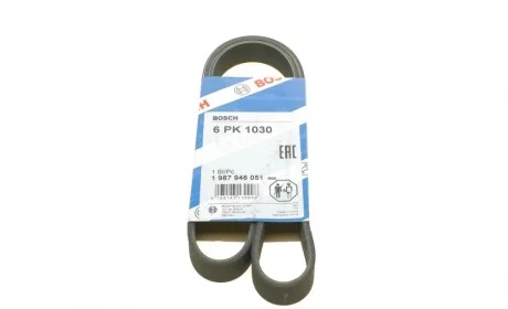 Ремень генератора Nissan Almera 2.0 00-03/ Primera 2.0 16V 96-01 (6PK1030) BOSCH 1 987 946 051
