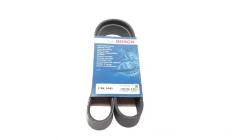 Ремінь генератора BMW 7 (E38) 94-01/Nissan Juke/Qashqai 1.6i 07- (7PK1043) BOSCH 1 987 946 249