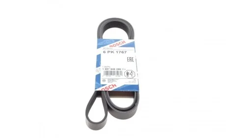 Ремінь генератора VW T4 2.4D/2.5TDI 90-03/Ford Fiesta 1.25-1.6 95-02 (6PK1767) BOSCH 1 987 946 296