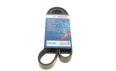 Ремень генератора Man TGA/TGS/TGX/MB LK/LN2 OM366 84- (8PK1655) BOSCH 1 987 947 057