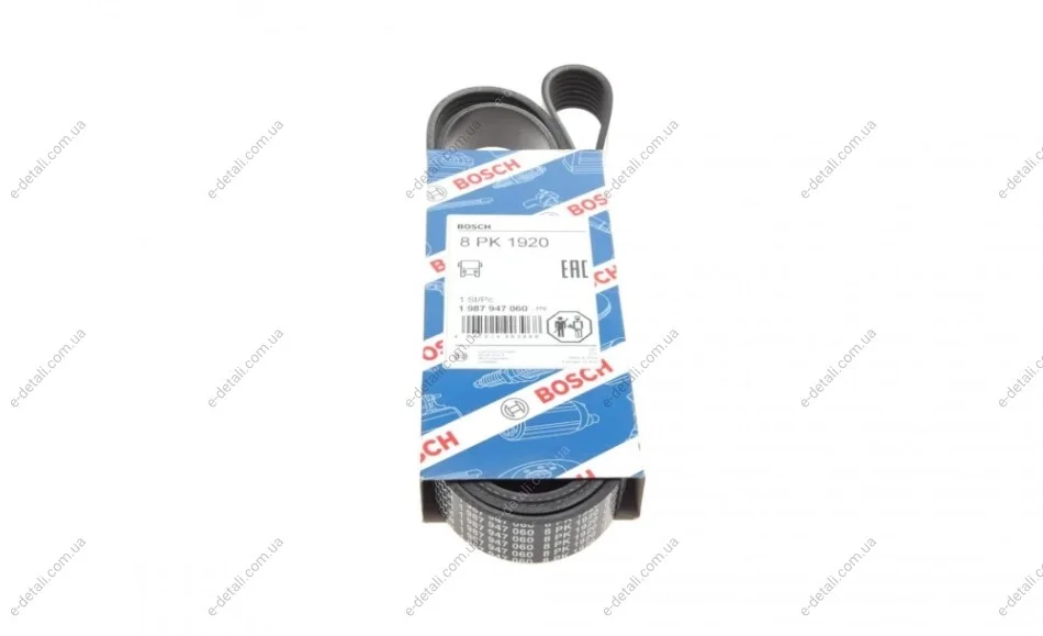 Ремень генератора MB Atego 2/Axor 2 (OM926/OM924/OM902) 04- (8PK1920) BOSCH 1 987 947 060 (фото 1)