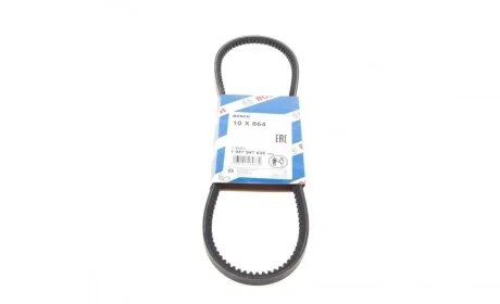 Ремінь генератора VW Jetta 1.6/1.8 82-92/Seat Toledo 1.6-2.0 91-99/Ford Transit 2.0 77-86 (10x864) BOSCH 1 987 947 636