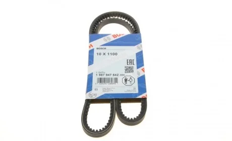 Ремень генератора Mitsubishi L300/L400 2.5 D 94-05/Hyundai H-1 97-04 (10x1100) BOSCH 1 987 947 642