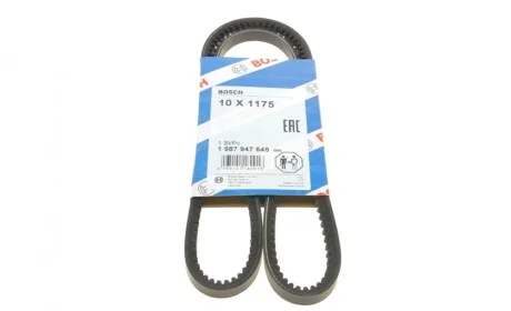 Ремінь генератора Ford Transit 2.4D 77-85/VW T3 1.6-2.0 76-86 (10x1175) BOSCH 1 987 947 645