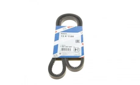Ремінь генератора VW T3 1.9/2.1 82-92/MB W123 2.0-3.0D 77-85 (13x1150) BOSCH 1 987 947 661
