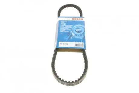 Ремінь генератора VW Jetta/Passat 1.6/1.9TD/D 80-93/Peugeot 305/604 1.5-2.5D 77-86 (10x740) BOSCH 1 987 947 685