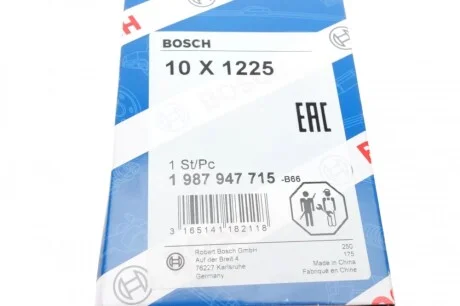 Ремень генератора Man El/Lions/NG/SG/VW T3 1.6/1.7D 81-92 (10x1225) BOSCH 1 987 947 715