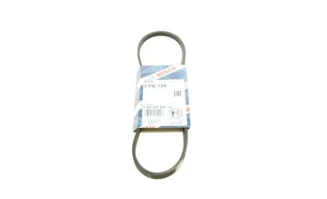 Ремінь генератора Renault Clio/Kangoo 1.2 98- (3PK735) BOSCH 1 987 947 800