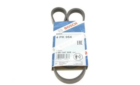 Ремень генератора Mitsubishi Pajero 3.0 V6 90-00/ Chevrolet Matiz 1.0 05- (4PK954) BOSCH 1 987 947 808