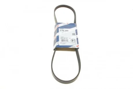 Ремень генератора Fiat Ducato 2.3JTD 02- (AC)/Mitsubishi L400 2.0/2.4 94-05 (4PK985) BOSCH 1 987 947 811