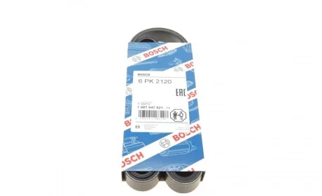 Ремень генератора MB Sprinter 2.3D 95-06 (M111) (6PK2120) BOSCH 1 987 947 821