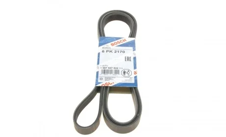 Ремінь генератора MB Vito OM611 (+AC) (6PK2170) BOSCH 1 987 947 822