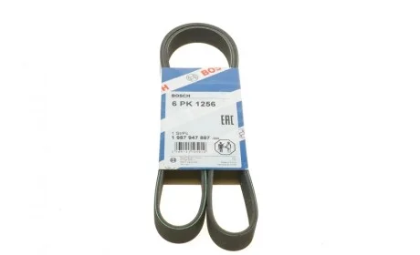 Ремень генератора Hyundai i30/ Tucson/ix20 1.4i-1.6 07-/Kia Cee'd/Picanto/Soul 1.0-1.6 06- (6PK1256) BOSCH 1 987 947 887