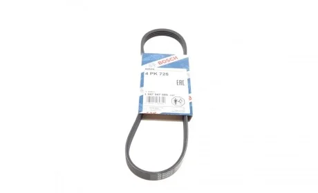 Ремінь генератора Renault Kangoo 1.6i 08-/ Nissan Micra1.0-1.4 92-03 (4PK725) BOSCH 1 987 947 889