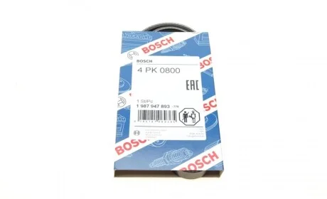 Ремень генератора Honda Civic VI/Nissan Primera/Citroen Berlingo 1.4-1.6 16V 94-05 (4PK800) BOSCH 1 987 947 893
