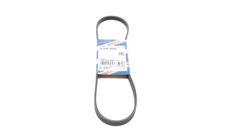 Ремінь генератора Renault Kangoo/Clio 1.2i 97-/Fiat Scudo 1.6i 96-06/Nissan Kubistar 1.2 03- (4PK905) BOSCH 1 987 947 899