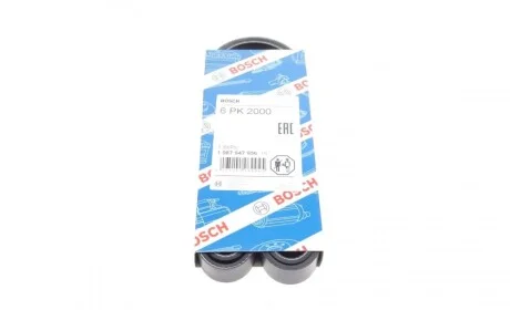 Ремінь генератора VW Crafter 2.5TDI (-AC) /MB OM601/602 (+PS) (6PK2000) BOSCH 1 987 947 956