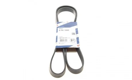 Ремень генератора Fiat Scudo/Citroen Berlingo/VW Golf IV 1.8/1.9TDI 97- (6PK1660) BOSCH 1 987 947 978