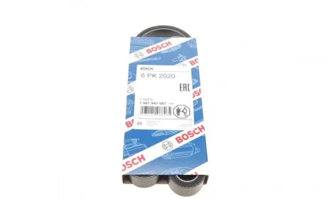 Ремень генератора MB Vito/Sprinter 95-06 OM601 (6PK2020) BOSCH 1 987 947 987