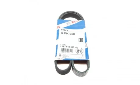 Ремень генератора Audi A6 5.0 08-10/BMW 3 (E46) 1.6/1.8i 98-02/Suzuki Jimny 1.5 18- (5PK950) BOSCH 1 987 948 400