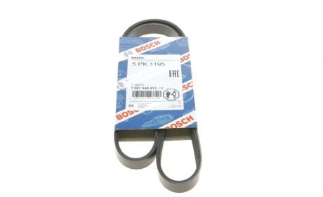 Ремінь генератора Opel Movano/Renault Master 2.5D/2.8DTI 98-01/Megane/Laguna 1.4-1.6 03-08 (5PK1195) BOSCH 1 987 948 413