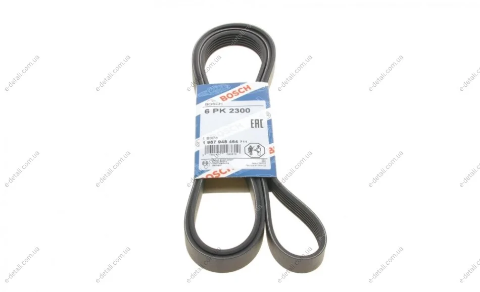 Ремень генератора MB W202/210 M112/113 97- (6PK2300) BOSCH 1 987 948 464 (фото 1)
