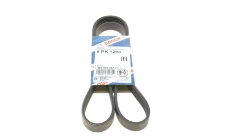Ремінь генератора Audi 100/A6 2.3 90-97/Seat Toledo 2.3 V5 98-00 (6PK1293) BOSCH 1 987 948 487