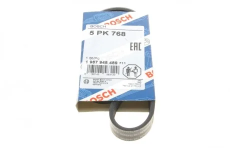 Ремень генератора Smart Fortwo 0.8CDI 04- (5PK768) BOSCH 1 987 948 489