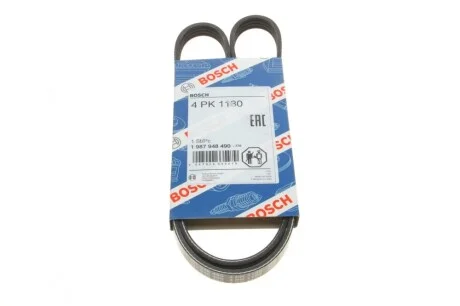 Ремень генератора Toyota Yaris 1.5/1.3 99-05 (4PK1180) BOSCH 1 987 948 490