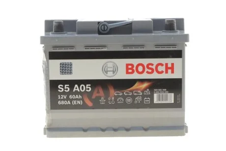 Акумулятор Bosch 12В/60Аг/680А/17,35кг BOSCH DSC_0 092 S5A 050