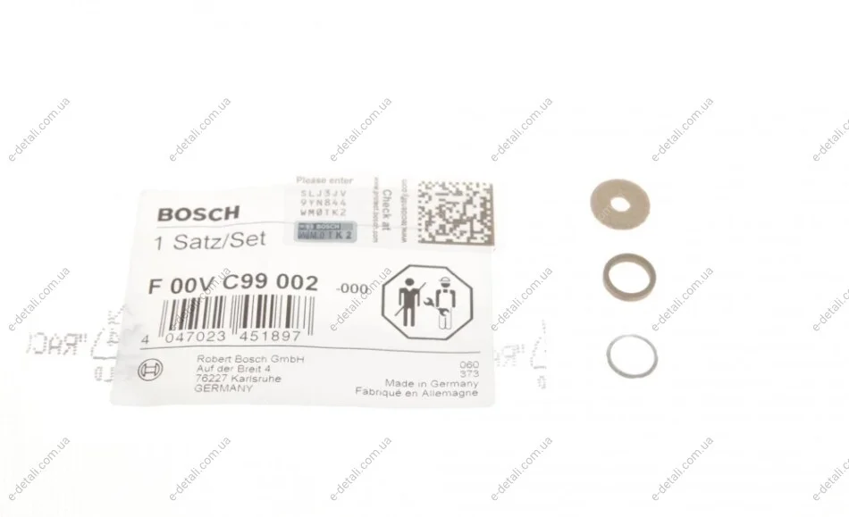 Ремкомплект форсунки Renault Truck (система Common Rail) BOSCH F 00V C99 002 (фото 1)