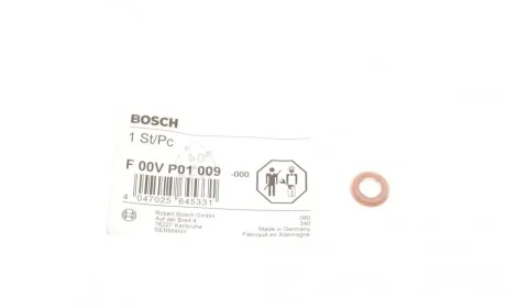 Шайба под форсунку VW Touareg 3.0 V6/4.2 V8 TDI/Audi A4/A6/A7 3.0TDI 08- BOSCH F 00V P01 009