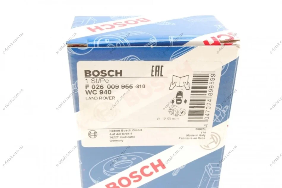 Цилиндр тормозной (задний) Land Rover Freelander 00-06 BOSCH F 026 009 955 (фото 1)