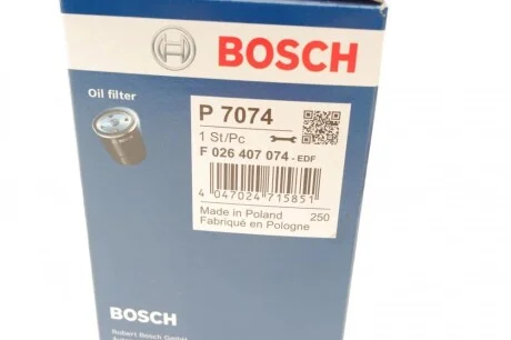 Фильтр масляный Opel Astra J/K/Insignia A/B/Meriva B/Mokka/Zafira C 1.6D 13- BOSCH F 026 407 074