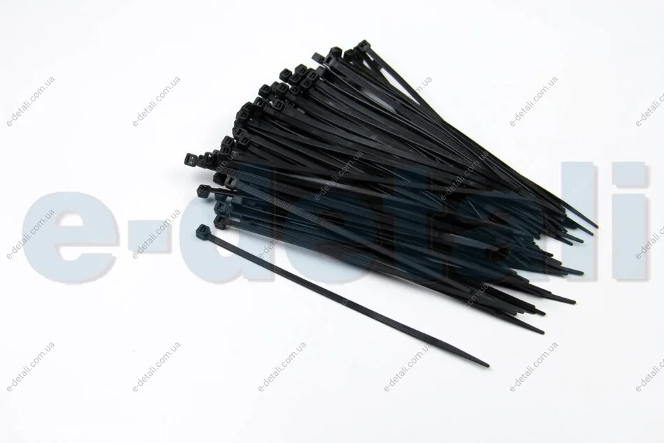 Хомут пластиковий BLACK 4,8 X 200 (100 шт) BOSMA 0041 (фото 1)