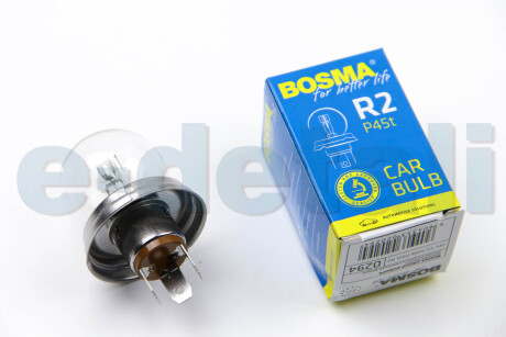 Автолампа P45T 24V 55/50W R2 BOSMA 0294