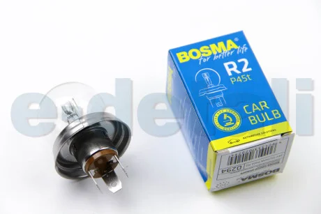 Автолампа P45T 24V 55/50W R2 BOSMA 0294