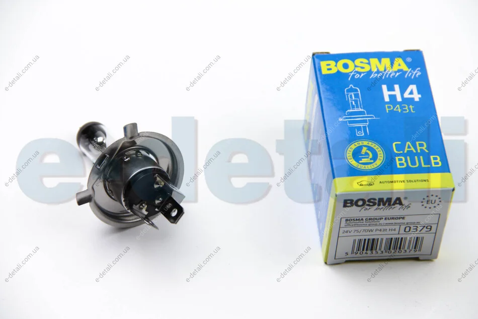 Автолампа H4 24V 75/70W P43T BOSMA 0379 (фото 1)