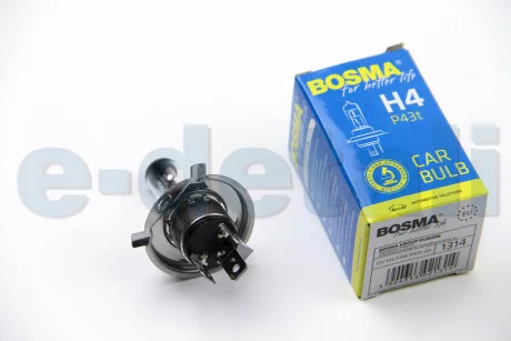 Автолампа H4 12V 60/55W P43T BOSMA 1314