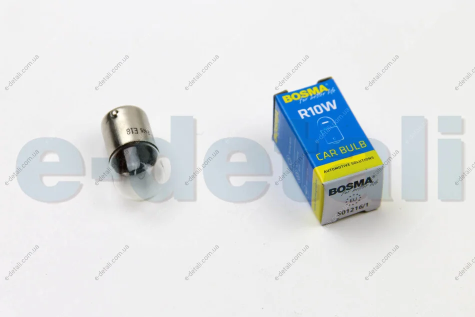 Автолампа BA15S 12V 10W R10W в коробці 1шт BOSMA 1611S (фото 1)