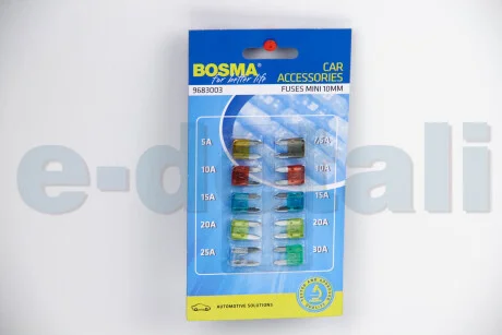 Предохранитель MINI 10 MM BLISTER К-т (Блистер 10 шт)) BOSMA 2614