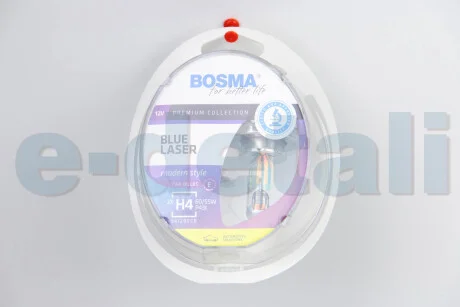 Автолампа H4 BLUE LASER 12V 60/55W P43T Упаковка 2шт BOSMA 3684