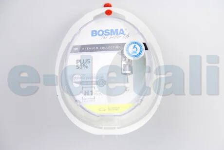 Автолампа H1 PLUS 50% 12V 55W P14,5S Упаковка 2шт BOSMA 4070